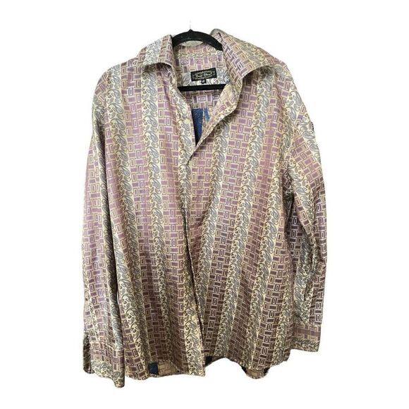 Men’s Big & Tall Daniel Elissa Multicolor Geometric Print Dress Shirt Size 2XL - Picture 6 of 6